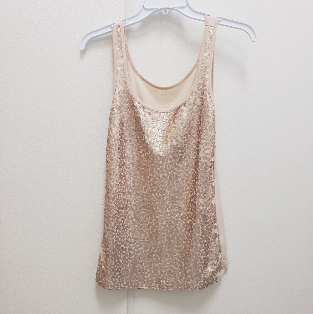 Old Navy Gold Sequin Tank Top | Size Medium | Party & Holiday